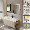 Lavabo Cerámico Todo en Uno de Lujo Ligero con Esquinas Redondeadas Combinación de Mueble de Baño Lavabo Lavabo Lavabo Mueble de Lavado