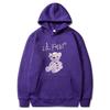 Moda Europeia e Americana novo suéter com capuz de urso street lil Peep com forro de fleece suéter de inverno para casal