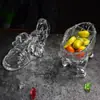 Enfeites Criativos de Elefante Presente para Casa Fruteira de Vidro com Alta Textura Presente de Luxo Leve Estilo Inovador Mesa