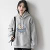Sudadera con forro polar para mujer, estilo coreano, holgada, otoño e invierno 2022, nueva, gruesa, para estudiantes, combina con todo, ropa exterior de moda