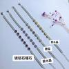Suministro en Vivo de Pulseras de Turmalina Natural y Accesorios de Mano, Plata 925 con Incrustaciones Admite la Detección de Joyería de Tesoro Colorido para Mujeres