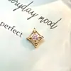 Aretes Serie Oro Rosa F136 Aleación de Titanio 2 Piezas G23 Titanio Rosca Interna Zirconia Studs Labret Aretes Joyería para Piercing