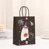 Nova bolsa de compras de Halloween bolsa de papel kraft bolsa de embalagem fofa estampada bolsa para doces e presentes bolsa de compras atacado