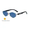 2026 Nuevas Gafas de Sol Poligonales Sin Marco que Cambian de Color de Moda Europea y Americana para Mujer, Gafas de Sol de Moda Cortadas a Diamante para Mujer, Transfronterizo