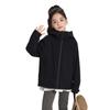 Jaqueta Infantil Pudding Haru 2025 Outono e Inverno Novo Casaco Corta-vento à Prova de Três Capuz Gola Alta Top para Meninas