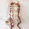 Ratán de rosas simuladas transfronterizo 45 ratán de rosas pequeñas tubo oscilante para enrollar decoración de techo ratán de rosas