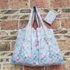 Bolsa de Compras Grande Impresa Lista de Fábrica Bolsa de Nylon Impermeable Bolsa Ecológica Bolsa para la Compra de Comestibles Bolso de Mano Bolsa Plegable