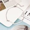 Una variedad de pulsera hecha a mano de perlas de agua dulce para niñas, temperamento de moda, pulsera de perlas coreanas, joyería, pulsera de cristal