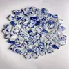 Fragmentos Irregulares de Porcelana Azul y Blanca Materiales para Manualidades Cerámicas DIY Diseño de Graduación Rompecabezas Decorativo Mosaico Fragmentos Pequeños