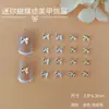 Nuevos Accesorios para Uñas con Forma de Lazo Plateado Mini Versátil Aleación Cinta Lazo DIY Decoraciones de Uñas Portátiles