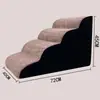 Degraus de cachorro de pelúcia, escadas para animais de estimação para subir e descer da cama, escada de cabeceira, escada de sofá para cachorros pequenos, escadas para filhotes, cães idosos e gatos