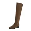 Botas de montar largas de tacón alto y plataforma para mujer 2026 nuevas de primavera y otoño Botas largas francesas por encima de la rodilla Botas vaqueras occidentales adelgazantes
