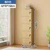 Armario de almacenamiento minimalista y moderno con cerradura, adecuado para sala de estar, montado en la pared, armario de almacenamiento multi-compartimento, armario de almacenamiento doméstico de cinco cajones