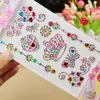 Adesivos de desenho animado para crianças Adesivos de Diamante de Cristal Adesivos de Diamante de Cristal DIY Adesivos de Coroa de Diamante Borboleta de Diamante