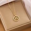 2023 Nova Carta de Moda K Titanium Colar de Aço Feminino Renda de Ouro Full Diamond Luz Nicho de Luxo High-end Clavicle Chain
