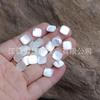 Piezas de Concha Coloridas Naturales 10mm Concha de Mariposa Blanca Parche Cuadrado No Poroso Material Hecho a Mano Accesorios para Joyería