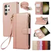Funda de Cuero con Cremallera para Teléfono Móvil Samsung S26Fe, Funda Cruzada con Tarjetero en Relieve A18, Funda Protectora tipo Flip Cover A08