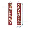 Temu Gran Venta Serie de Banderas Dobles Navideñas Impresión de Alta Definición Papá Noel Muñeco de Nieve Banderín Decorativo para Pasillo