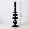 Venta al por mayor, candelabro creativo de vidrio de colores retro, candelabro de lujo para decoración de mesita de noche, vela, accesorios para cenas