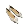 Sapatos Femininos de Solado Plano, Estilo Francês, Lindo Sapato Rasteirinha Bico Fino de Bico Aberto para Mulheres, Novo Estilo Primavera e Verão 2026