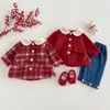 [Sin Devoluciones ni Cambios] Conjunto de Año Nuevo para Niña con Cuello de Muñeca, Chaqueta Acolchada de Invierno para Bebé, Abrigo Grueso de Algodón