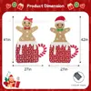 Caneca 2D de Homem de Gengibre com Luzes Decorações de Natal para Casa Interior e Exterior Pátio Jardim da Frente Terraço Exibição