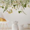 Planta verde tropical flor de margarita sala de estar pasillo dormitorio pared de fondo decoración pegatinas de pared transfronterizo AliExpress generación de cabello