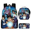 Mochila Nueva de Anime de Dibujos Animados de Dragon Ball de Amazon para Estudiantes de Primaria y Secundaria, Bolsa Escolar, Bandolera, Estuche para Lápices, Set de Tres Piezas