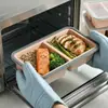 Contenedores de silicona transfronterizos para almacenamiento de alimentos, para uso doméstico, aptos para microondas, cajas para mantener la frescura, almacenamiento en refrigerador de cocina, contenedores de conservación herméticos