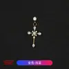 Aretes de Aleación de Titanio F136 con Diseño de Cruz, Tornillos para Cartílago Piercing con Rosca Interna, Joyería para Piercings de Titanio G23