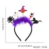 Tiara de Pena para Halloween Headdress de Desenho Animado Fantasma Morcego Tiara para Festa à Fantasia Suprimentos Decorativos para Cabeça