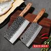 Directo de fábrica acero inoxidable forjado repujado cuchillo de cocina afilado sin necesidad de afilar corte de carne cortador de huesos traje de cocina para el hogar