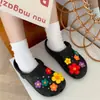 En stock Zapatos de Verano Quick-hair tipo Cueva para Mujer con Girasol Desmontable Corazón de Niña Lindos Zapatos de Exterior con Suela Gruesa Suave