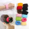 Tiktok Red ball head espesado anillo de toalla grueso cuerda para el pelo cuerda para el pelo tejido de lana sin dañar el pelo banda de goma sin costuras