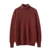 2025 Nuevo Otoño e Invierno 100% Cachemira Pura Prendas de Punto para Mujer Jersey de Cuello Alto de Punto Suelto de Cachemira Top Ropa Interior