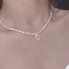 Collar de perlas barrocas de agua dulce Love para mujer, de verano, ligero, lujoso, estilo dulce y moderno, cadena de clavícula, accesorios nuevos 2023