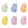 Micro-paisaje creativo lindo alpaca luminosa adorable adornos de resina accesorios para bolsa ciega diy adornos pequeños de escritorio para coche