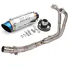 Tubo de escape modificado para motocicleta, extremo frontal, garganta trasera para Kawasaki Z400 NINJA400 Ninja 400