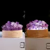 Luz Noturna de Cristal Natural Pedra Original Luz de Atmosfera Ametista Quarto Mesinha de Cabeceira Proteção para os Olhos Luz Noturna Enfeites de Presente Criativo
