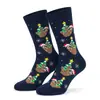 Meias de Natal de cano médio mais vendidas internacionalmente, estilos outono e inverno, Papai Noel, renas, boneco de neve, dinossauro, presente, homem de gengibre, Amazon