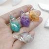 Concha luminosa colorida caracol diy cola creme concha bolsa brincos pingente acessórios de joalheria acrílica