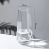Florero de bambú de la suerte hidropónico transparente de gran diámetro, decoración para sala de estar, florero de lujo ligero, arreglo floral de cristal de alta gama