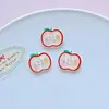 Botón de Manzana Acrílica DIY Perrito de Dibujos Animados Estrella de Cinco Puntas Corazón Fresa Botón a Cuadros Hecho a Mano DIY Funda para Teléfono Móvil
