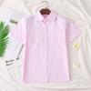 Atacado de fábrica uniforme escolar japonês ortodoxo gola pontuda gola redonda jk camisa branca de manga curta roupa de trabalho não transparente