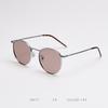 D017 Gafas de Sol Polarizadas de Metal Estilo Coreano para Mujer Marco Redondo Retro Ins Gafas Personalizadas para Hombre
