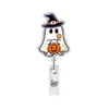 Serie Médica Fantasma Portapase de Identificación Médico Acrílico Regalo Carrete Retráctil para Insignia Halloween Portapase de Identificación Retráctil Regalo
