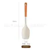 Juego de espátulas de silicona, resistentes a altas temperaturas, para utensilios de cocina antiadherentes, espátula de cocina con mango de madera, cuchara para sopa, herramientas de cocina para el hogar