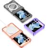 Adecuado para Funda de Teléfono Móvil Samsung Z Flip7/6/5 4/3 Bisagra de Bolsa de Aire Carga Inalámbrica Anillo Magnético Cubierta Protectora Anticaída