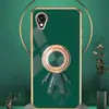 Funda para teléfono móvil Samsung A23 para A23E versión japonesa 6D color sólido chapado funda protectora anillo de astronauta hebilla succión para coche