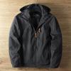 WISH Estación Independiente 8817 Chaqueta Exterior para Hombre de Primavera y Otoño, Delgada, de Caña, Cortavientos, Impermeable, con Capucha Desmontable